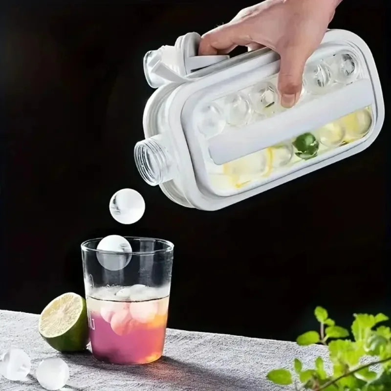 Eco-Friendly Silicone Ice Ball Maker Kettle Portable Kitchen Bar Gadgets Ice Hockey Lattice Mold Plastic Ice Cream Tool