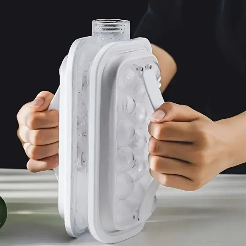 Eco-Friendly Silicone Ice Ball Maker Kettle Portable Kitchen Bar Gadgets Ice Hockey Lattice Mold Plastic Ice Cream Tool