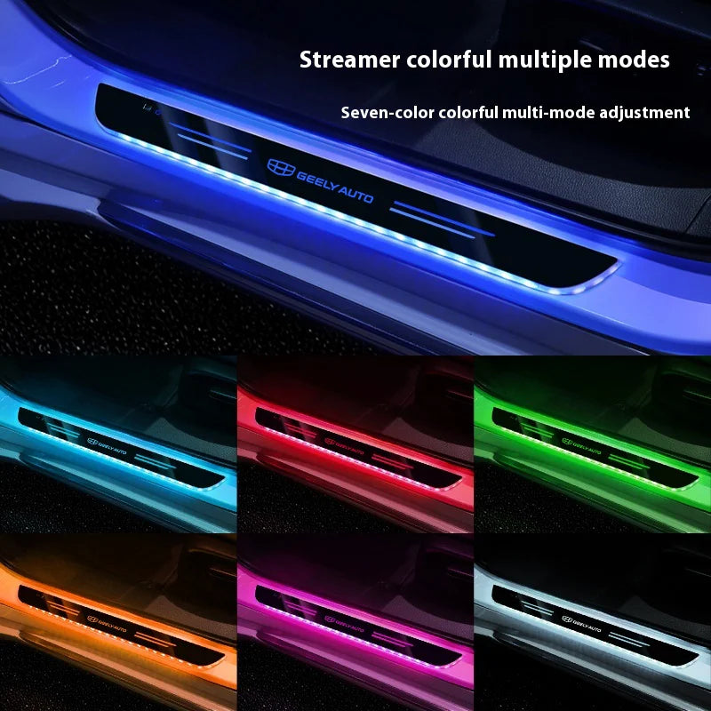 Car LED Wireless Threshold Light For Geely GeometryC Monjaro Coolray Emgrand EC7 GC6 Automobile Threshold Light Accessories