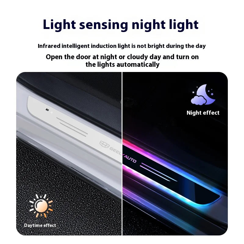 Car LED Wireless Threshold Light For Geely GeometryC Monjaro Coolray Emgrand EC7 GC6 Automobile Threshold Light Accessories