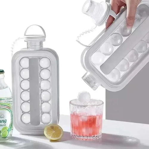 Eco-Friendly Silicone Ice Ball Maker Kettle Portable Kitchen Bar Gadgets Ice Hockey Lattice Mold Plastic Ice Cream Tool