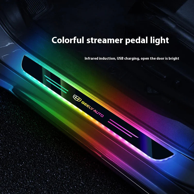 Car LED Wireless Threshold Light For Geely GeometryC Monjaro Coolray Emgrand EC7 GC6 Automobile Threshold Light Accessories